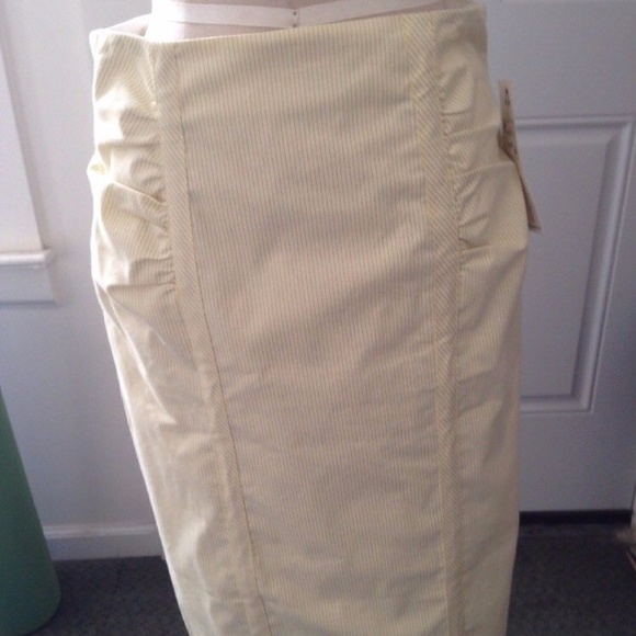 Nanette Lepore Yellow Pencil Skirt Sz10 NWT